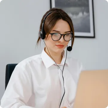 An Imagine support agent on a call